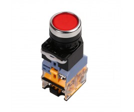 Nút nhấn có đèn 24V 22mm LA38-11DN (đỏ)